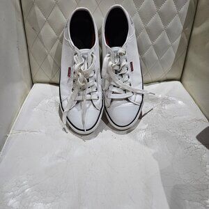 Levis Womens White Lace-Up Casual Sneakers Size 8.5 US / 40 EU